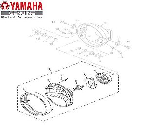 FAROL DIANTEIRO CONJUNTO PARA YS250 FAZER 2010 EDIÇÃO LIMITADA ORIGINAL YAMAHA