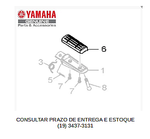 CAPA DO ESTRIBO OU BORRACHA DA PEDALEIRA PARA FZ25 NOVA FAZER 250 ABS 2018 A 2024 ORIGINAL YAMAHA