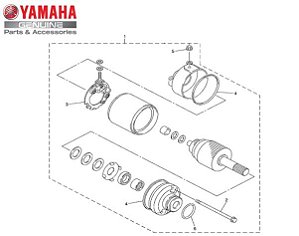 MOTOR DE PARTIDA COMPLETO PARA XJ6-N E XJ6-F ORIGINAL YAMAHA