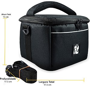 Bolsa Térmica Fitness Impermeável Lancheira Preta Dieta Térmica Toda Preta