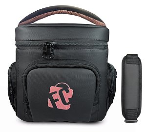 Bag Luxo Preta Com Rosa Bebe