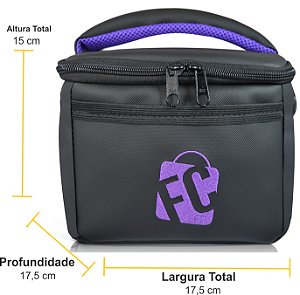 Bag Preta com roxo
