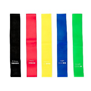 Kit Elásticos para Exercícios com 5 peças