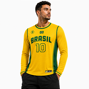 Camisa Manga Longa Brasil - Dry Fit