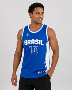 Camisa Regata Dryfit Brasil No10 Faixa Lateral