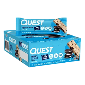 Quest Bar Protein Cookies & Cream 60g | 12un