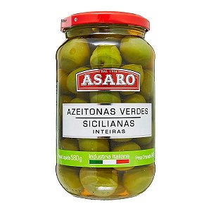 Azeitona Verde Siciliana Asaro - Inteira 580g