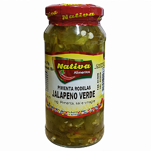 Pimenta Rodelas Jalapeno Verde Fatiada 180g - Nativa