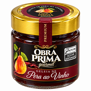 Geleia de Pera ao Vinho Gourmet Premium 230g - Obra Prima