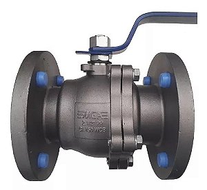 Válvula Esfera Bipartida WCB Passagem Plena Teflon Reforçado Flangeada ANSI 150# 2”