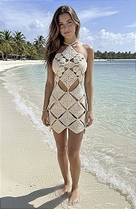 Vestido crochê Noronha