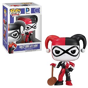 Funko Pop 045 Dc Comics Arlequina Com Martelo