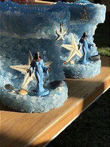 Suporte de Vela Iemanjá Pedras