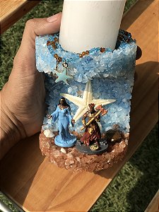 Suporte de Vela Iemanjá e Xangô