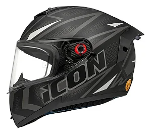 Capacete Peels Icon Pro Fast Preto Fosco Branco