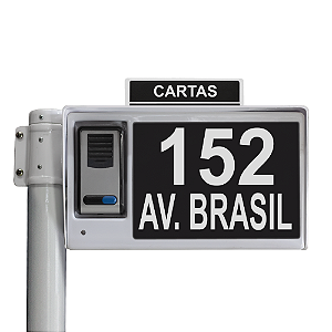 Caixa de Correio Inteligente Branca com Iluminação e Interfone