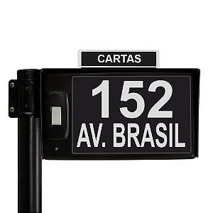 Caixa de Correio Inteligente Preta com Iluminação e Campainha
