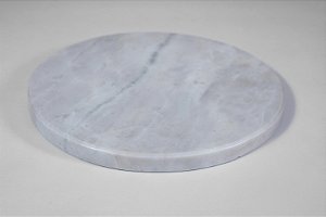 Bandeja Mármore Redonda Branca