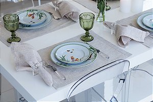 Lugar Americano Linho Rústico Areia