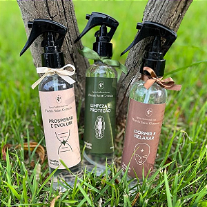 Kit de Sprays Ambientais - (Limpeza e Proteção Energética/Dormir e Relaxar/Prosperidade)