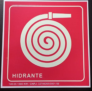 PLACA INDICATIVA MANGUEIRA DE HIDRANTE