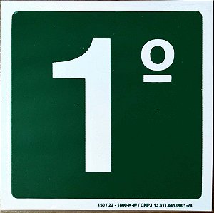 PLACA INDICATIVA DE 1° ANDAR