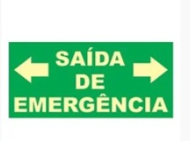 PLACA INDICATIVA DE SAÍDA DE EMERGÊNCIA - SEDE