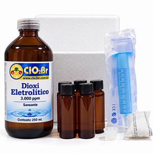 Dioxi Eletrolítico 3.000 ppm — 250 mL com acessórios — Saneante