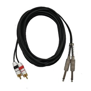 Cabo Philips Paralelo L Bronze 2RCAx2P10M 5MTS KALIFA CABLES