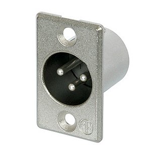 Conector XLR Painel Macho NC3MP- NEUTRIK