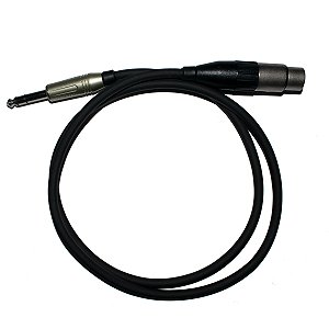 Cabo Microfone Linha Ouro XLR Fêmea x P10 1m - Kalifa Cables