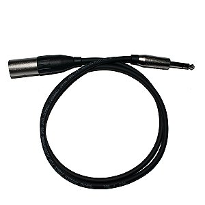 Cabo Microfone Linha Prata XLR Macho x P10 5m - Kalifa Cables
