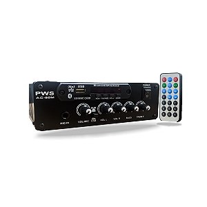 Amplificador de Som Ambiente AC-80M 2 Canais BT/USB - PWS