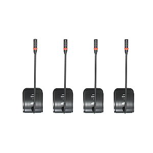 Sistema Microfone s/Fio UHF Gooseneck HT840B 4 Microfones CSR