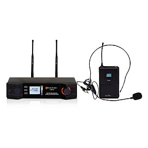Sistema Microfone sem Fio K-491H Headset com Bodypack KADOSH