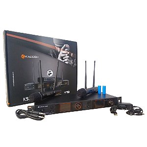 Microfone Sem Fio de Mão Duplo K522-M UHF para Rack - KADOSH