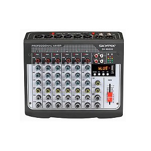 Mesa de Som 8 Canais SK-MX800 Bluetooth USB - SKYPIX