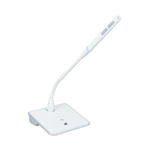 Microfone Gooseneck 45cm Base Acrílica TSI MSF-445-W (Branco)