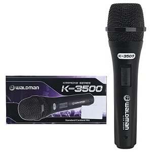 Microfone Dinâmico Cardioide Chaveado Waldman K-3500