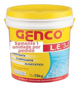 Cloro Piscina Granulado Multipla Ação 3 Em 1 Genco 10k Balde