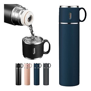 Kit Garrafa Térmica Digital c/ 02 Canecas