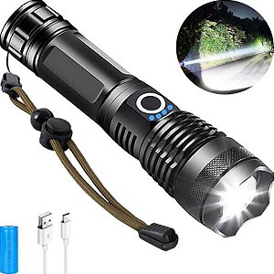 Lanterna Tática Militar T9 USB Recarregável