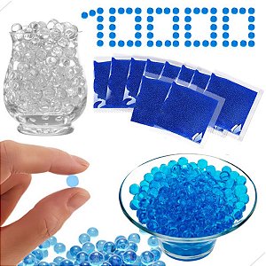 Bolinhas De Gel Decoração Orbeez Gelblaster (7 A 8mm) 10.000 Cor Azul
