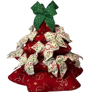 Arvore de Natal Tecido de Mesa Artesanal Enfeite Natalino