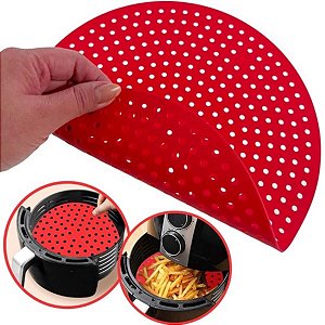 Tapete Redondo Silicone Airfryer Universal Fritadeira