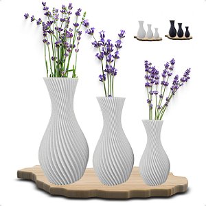 Kit Vasos Decorativo Sala Cozinha Banheiro Branco