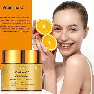 Estética - Creme com Vitamina C, Cúrcuma e ácido hialurônico
