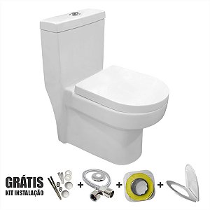 Bacia Vaso Sanitário Monobloco Deartha Assento Soft Close