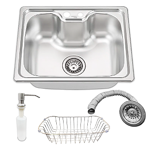 Cuba Gourmet Pia Cozinha Aço Inox Com Acessórios 60x40cm