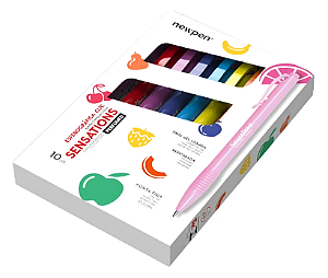 Caneta Esferográfica Sensation Perfumada 0.7mm Newpen 10 Cor Colorido Colorido
